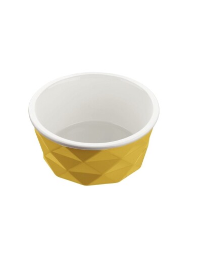 Dog & Cat Feeding Bowl Eiby Ceramic Yellow 1100 ml