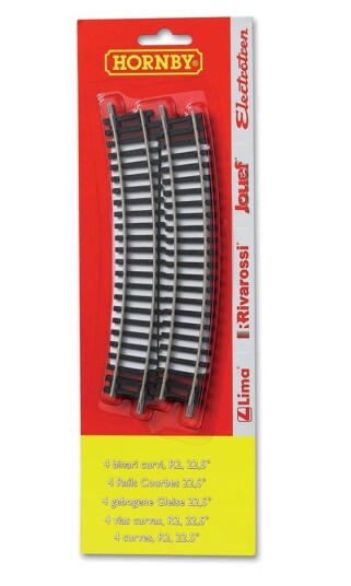 Hornby Blister Pack Sving 2nd Radius R606 (4stk.)