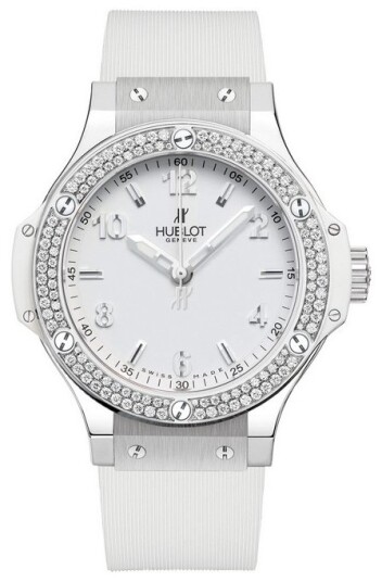 Hublot Dameklokke 361.SE.2010.RW.1104 Big Bang 38mm Hvit/Gummi Ø38 mm Hublot Dameklokke 361.SE.2010.RW.1104 Big Bang 38mm Hvit/Gummi Ø38 mm