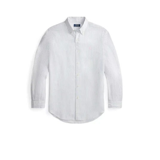Polo Ralph Lauren Slim Fit Striped Linen Shirt Multi/patterned S