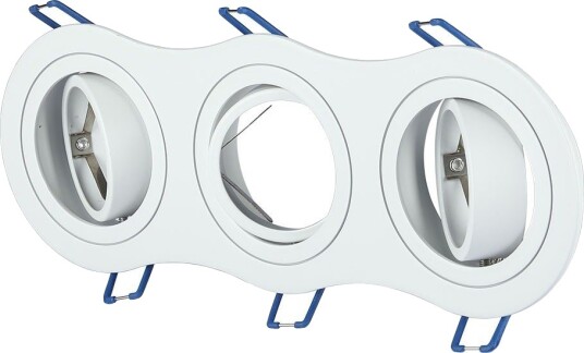 V Tac 3 hulls GU10 innfellingsspot Rund hvit aluminium hull: 23,5 x 7,5 cm mål: 25,5 x 9,1 cm