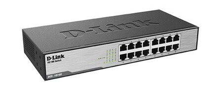 D-Link Des 1016D - Switch - 16 X 10/100 - Stasjonær