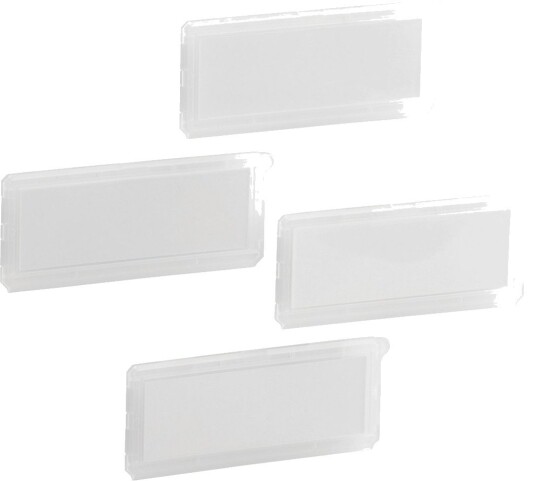 ELFA ETIKETTHOLDER FOR TRÅDKURV/MESHKURV TRANSPARENT 4PK