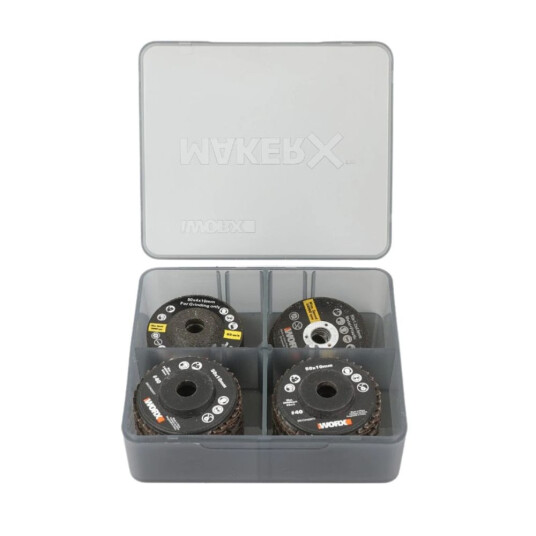 Worx MakerX Tilbehørsett Til Vinkelsliper 16 Deler Worx MakerX Tilbehørsett Til Vinkelsliper 16 Deler