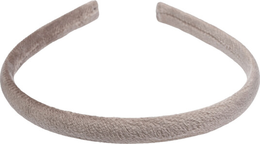DARK Velvet Hair Band Thin Warm Taupe