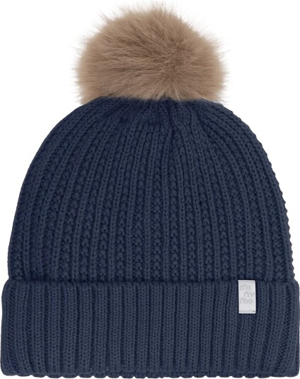 Minymo Hat W. Detachable Fake Fur DARK SAPPHIRE 48