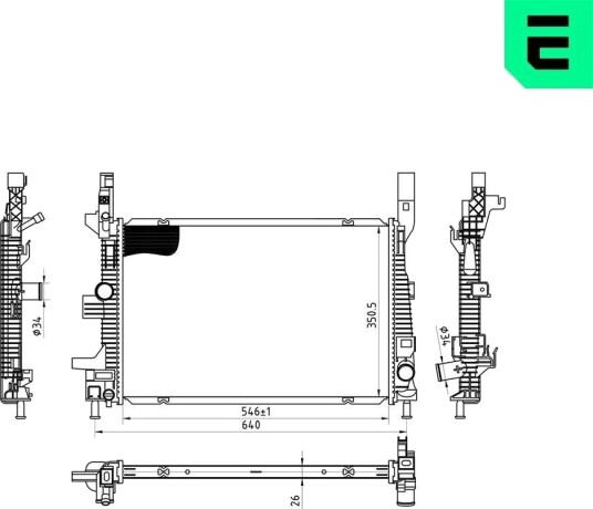 ERA 673588 Radiator motorkjøling