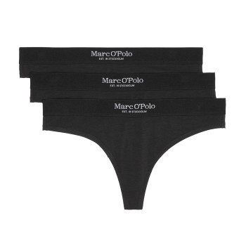 Marc O Polo String Truser 3P Svart bomull Large Dame Marc O Polo String Truser 3P Svart bomull Large Dame