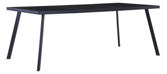 Spisebord svart 200x100x75 cm herdet glass 281876