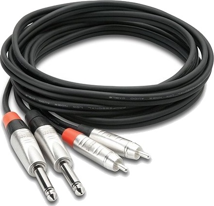 Hosa Technology Hpr-010X2 2 X Rca Hankjønn 2 X 6.35Mm Ts Hankjønn 3,05 M Sort Hosa Technology Hpr-010X2 2 X Rca Hankjønn 2 X 6.35Mm Ts Hankjønn 3,05 M Sort