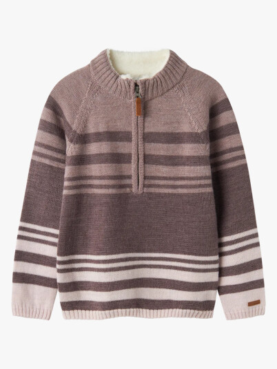 Name It Wriss Wool Long Sleeve Knit Turtleneck Lilla 134/140