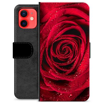 iPhone 12 mini Premium Lommebok-deksel Rose