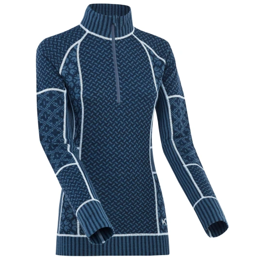 Kari Traa Smekker Halfzip Ullundertøy MARIN MARIN M