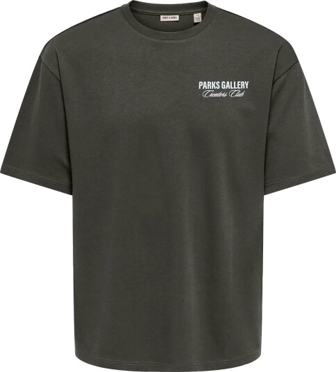 ONLY & SONS Onsparks Gallery Air Boxy Ss Tee Noos Grey XXL