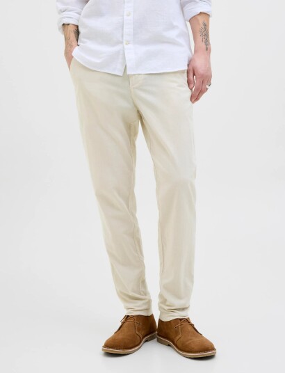 Jack & Jones Jpstace Summer Linen Blend Chino Pant Sn Cream 36 x 34 Jack & Jones Jpstace Summer Linen Blend Chino Pant Sn Cream 36 x 34
