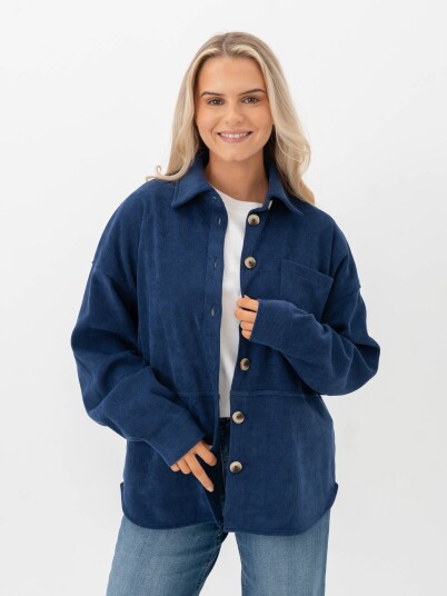 Ichi Kate Corduroy Shirt Blå M