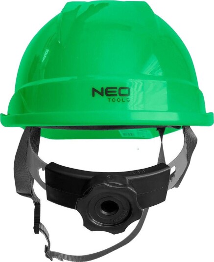 NEO Tools Vernehjelm 97-223 Med Hakestropp Justerbar 52-64 cm, Abs-Plast Grønn