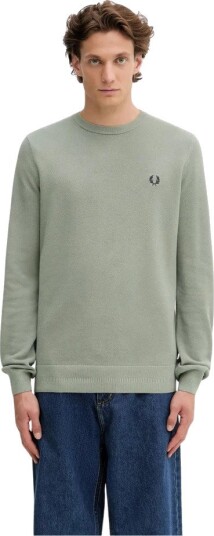 Fred Perry Pique Stitch Jumper Khaki green L