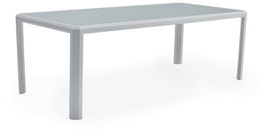 Selected Exclusive Sun spisebord Hvit med glassplate 100 x 220 x 75 cm Hvit