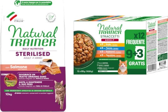 Natural Trainer Sterilised Laks Tørrfôr 10 kg