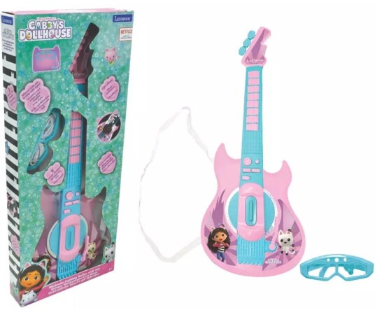 Gabby's Dollhouse Elektrisk Lekegitar &  Briller med Mikrofon