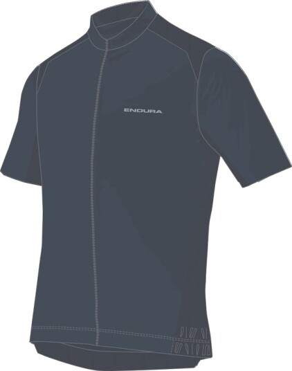 Endura Loop Zipped sykkeltrøye korte ermer carbon grey herre