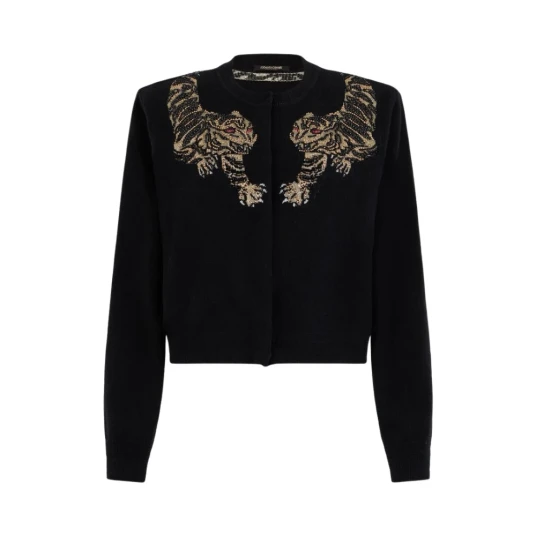 Roberto Cavalli Dame Strikkevarer Svart L, Roberto Cavalli Dame Strikkevarer Svart L,