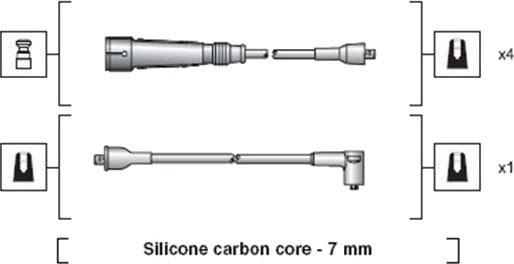 MAGNETI MARELLI 941318111112 Tennplugg kabelsett