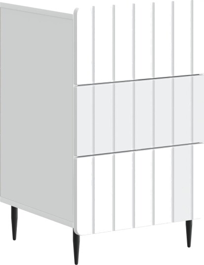  Nattbordskap med skuff Hvit 43x 41 x 68 cm Konstruert tre