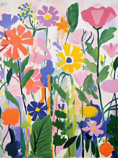 Plakat Fargerik Blomsterkunst