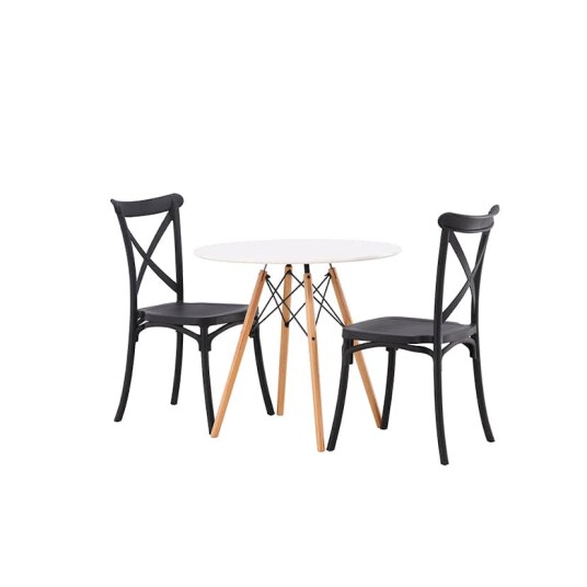 Venture Home Spisegruppe Venture Home Danburi Ø 60 cm med 2 Crosett Stoler GR23167
