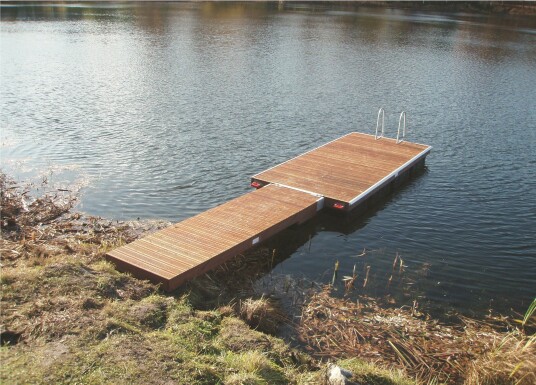 Flytebrygge "DeLuxe" med landgang   525x200cm + 505cm