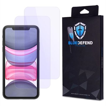 BlueDefend iPhone 11 Anti Blue Light Skjermbeskyttere Beskyttelsesglass 2 stk.