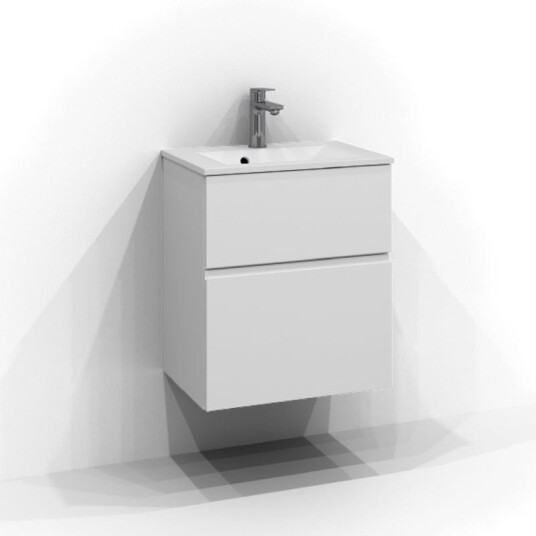 Svedbergs Poem Profil Servantskap Slim D35 med 2 Skuffer Hvit / 50cm SV-3355612 Svedbergs Poem Profil Servantskap Slim D35 med 2 Skuffer Hvit / 50cm SV-3355612