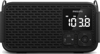 Philips TAR3500 Multidrevet Nødradio med AM/FM, Solcelle og Høyttaler - Svart Philips TAR3500 Multidrevet Nødradio med AM/FM, Solcelle og Høyttaler - Svart