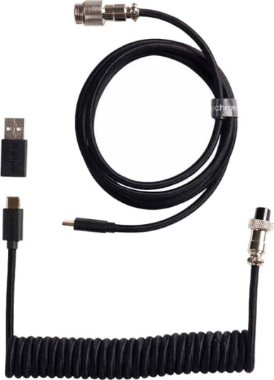 Keychron Coiled Aviator Straight 8K USB-kabel (sort)