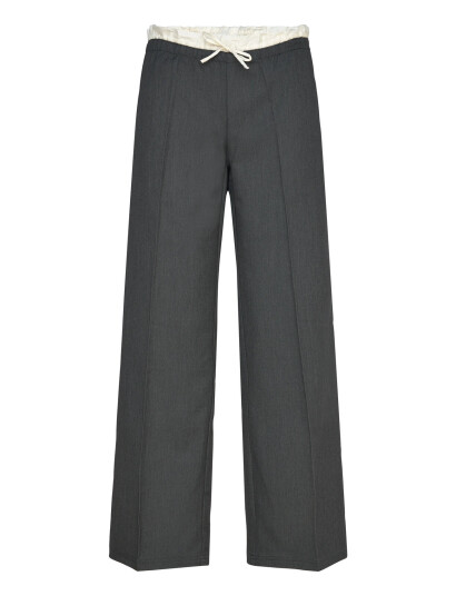 Monki Pull On Suiting Trousers - Grey - M