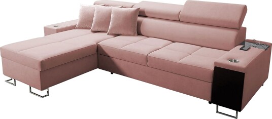Morenia 4 seters Hjørnesovesofa Venstre Rosa