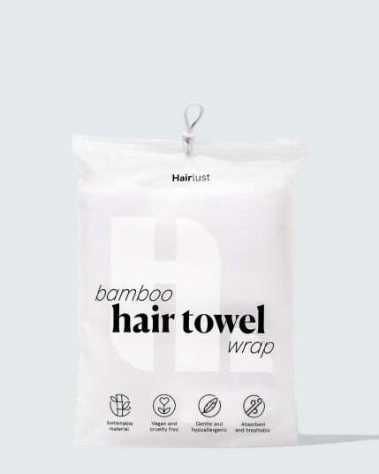 Bamboo Hair Towel Wrap, White - 1 stk Bamboo Hair Towel Wrap, White - 1 stk