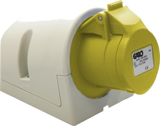 Garo Stikkontakt Ui 416-4 S + Ru IP44, 5-Polet, 16 A Gul, 4 H