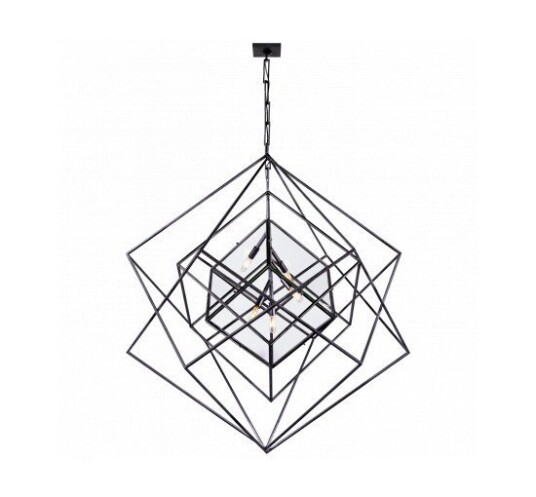 Cubist Large Chandelier Black