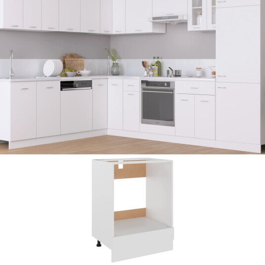 vidaXL Ovnskap hvit 60x46x81,5 cm sponplate vidaXL Ovnskap hvit 60x46x81,5 cm sponplate