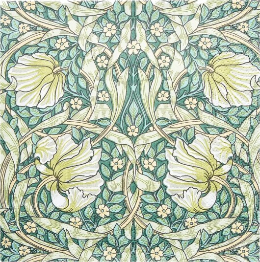 William Morris By havi William Morris Napkin Pimpernel Napkin   Green   33X33CM