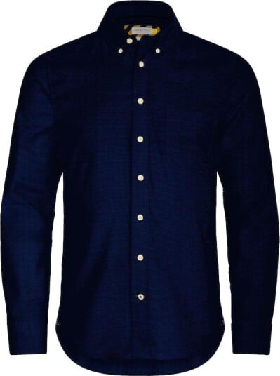 J. Harvest & Frost Skjorte Yellow Bow Regular Fit Marineblå