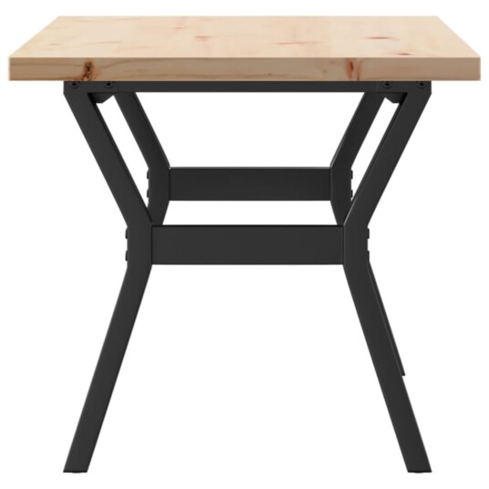 Salongbord Y-ramme 100x50x45,5 cm heltre furu og støpejern 3282776