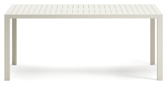 Kave Home Culip Hagebord, Hvit alu, 180x90 Unoliving 1731504-01-0 1731503-03-0