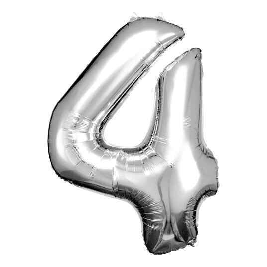 Amscan International Tallballong Sølv Metallic - Tallet 4