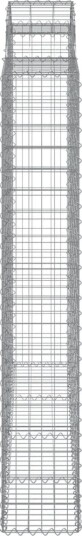vidaXL Gabionkurver buede 7 stk 200x50x180/200 cm galvanisert jern