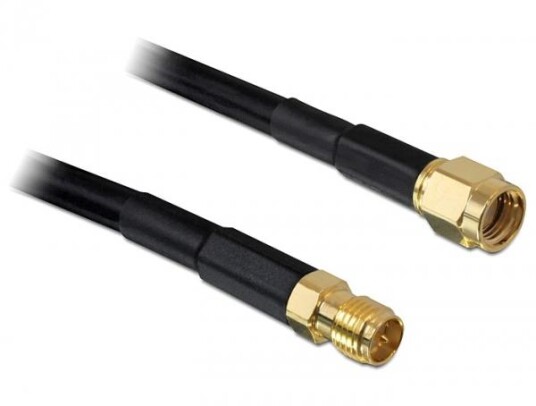 Delock Antenneforlengelseskabel RP SMA 10m Svart Delock Antenneforlengelseskabel RP SMA 10m Svart