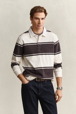 Gant Striped Rugger Brown S